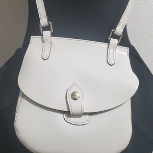 Gently Used D&B Elegant White Leather Shoulder Bag